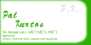 pal kurtos business card